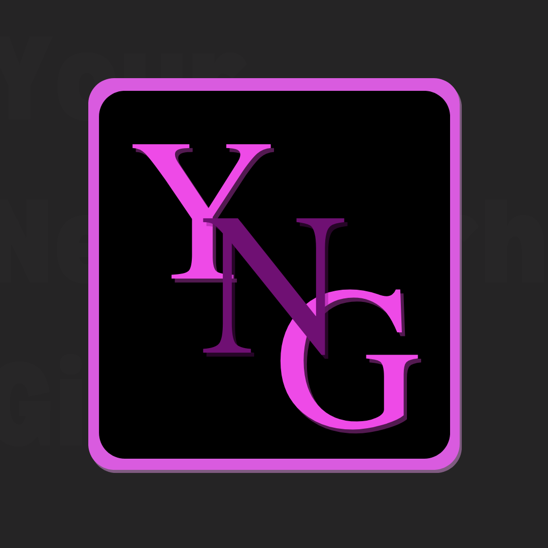 The letters YNG. Your Neighborhood Girls Logo