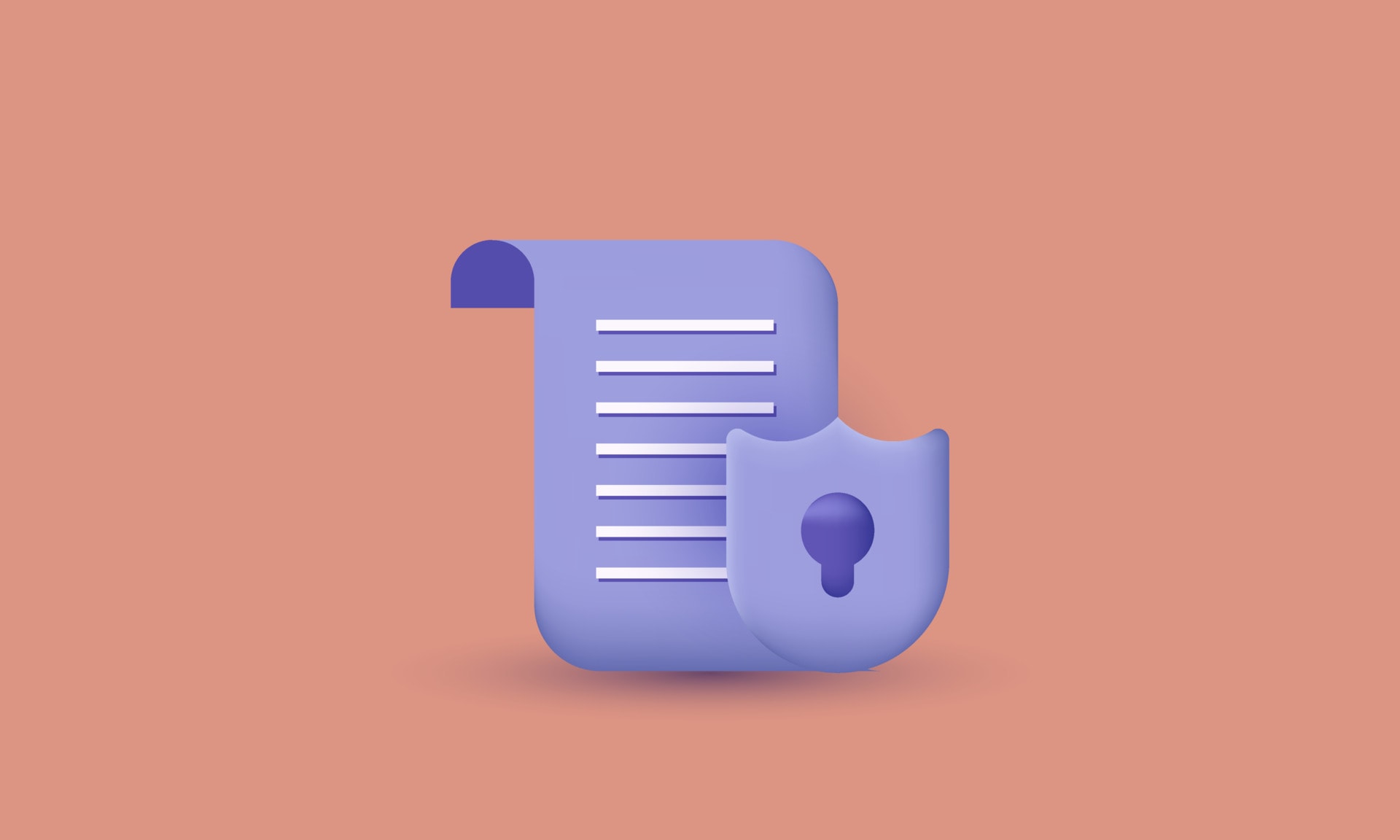 3d icon of fancy document with a lockbox in front to illustrate confidentiality between partner and your neighborhood girls.